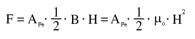 Formel für die Haltekraft